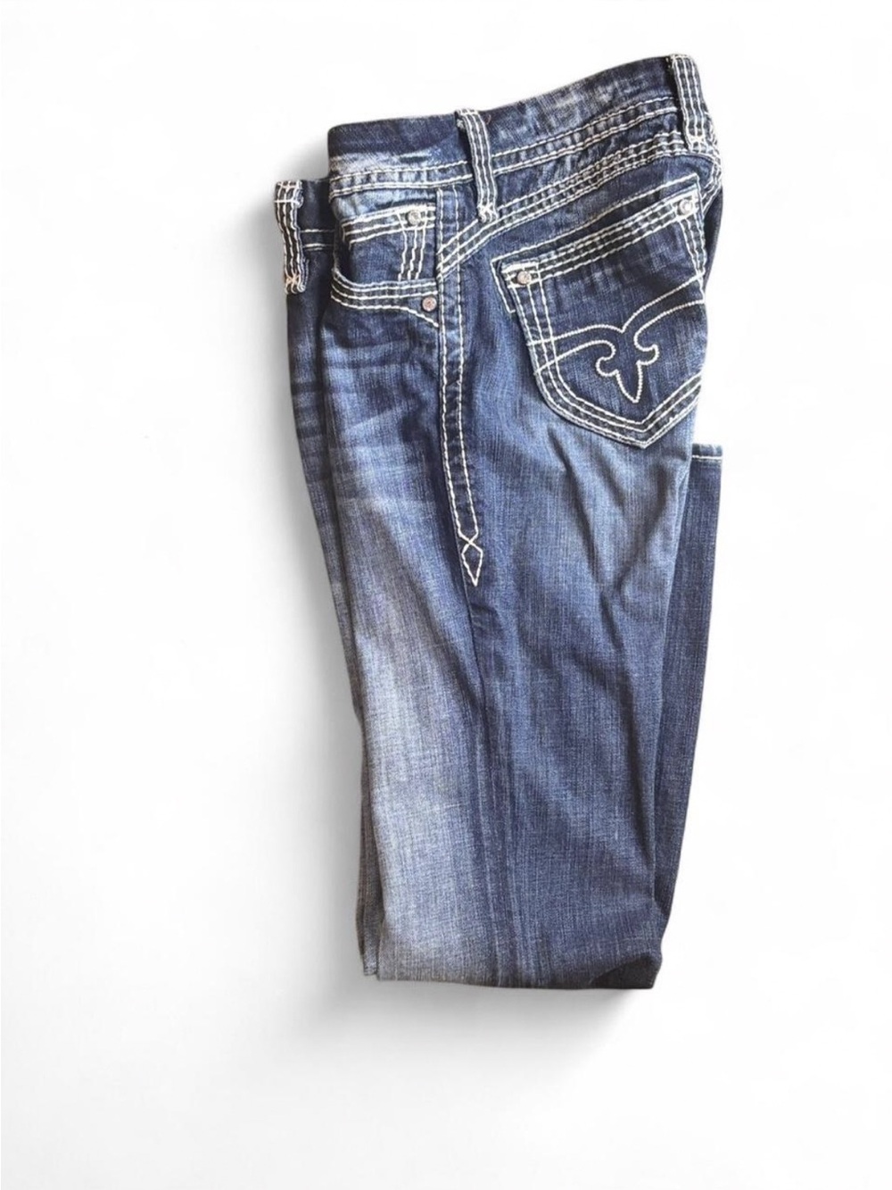 Rock Revival Women's Dark Blue Distressed Jeans
